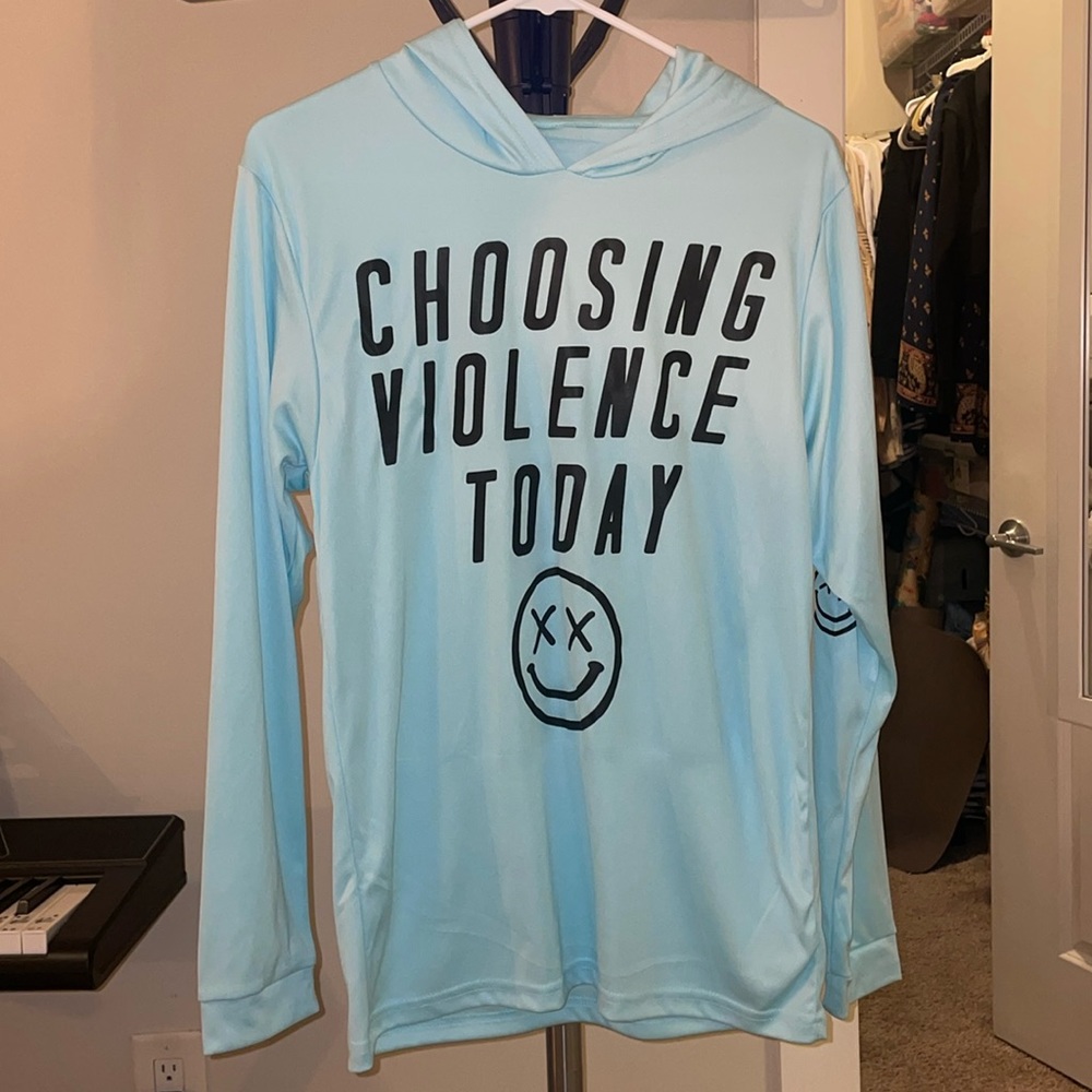 Salty savage “choosing violence today” long sleeve hoodie sun shirt